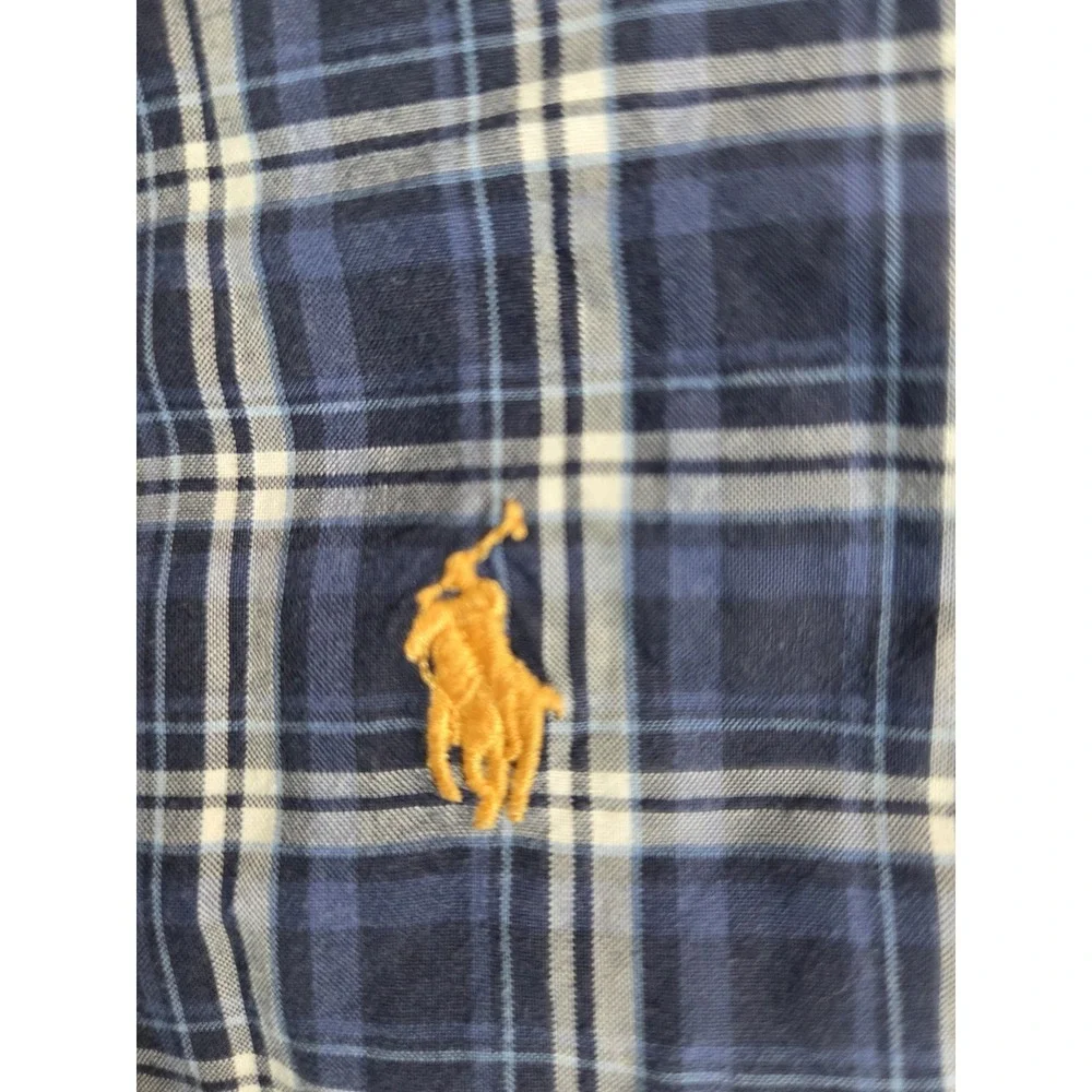 Polo Ralph Lauren Shirt Boy Toddler 24 Months Navy Check Button Up Long‎ Sleeve